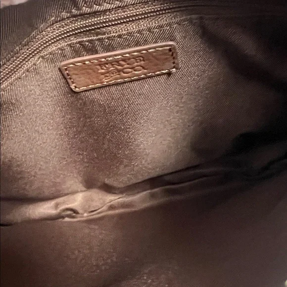 Frye and Co. Dark Brown Embossed Zipped Crossbody Bag - Picture 6 of 8